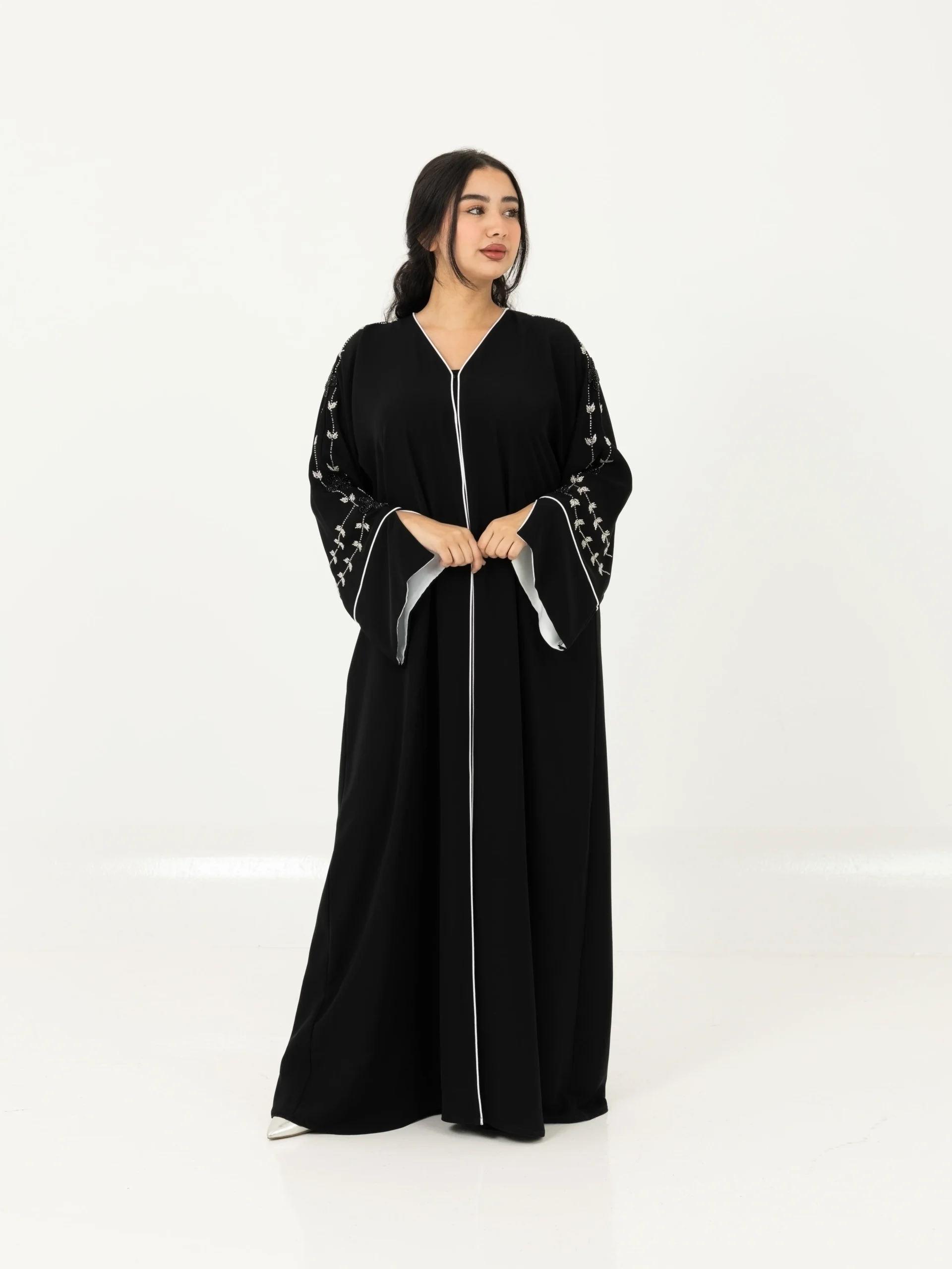 Royal Nidha Embroidered Abaya - Image 2